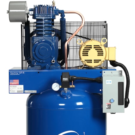 Quincy Compressor 5 HP Two Stage - QT PRO (Splash Lubricated), 253DS80VCB23 453DS80VCB23
